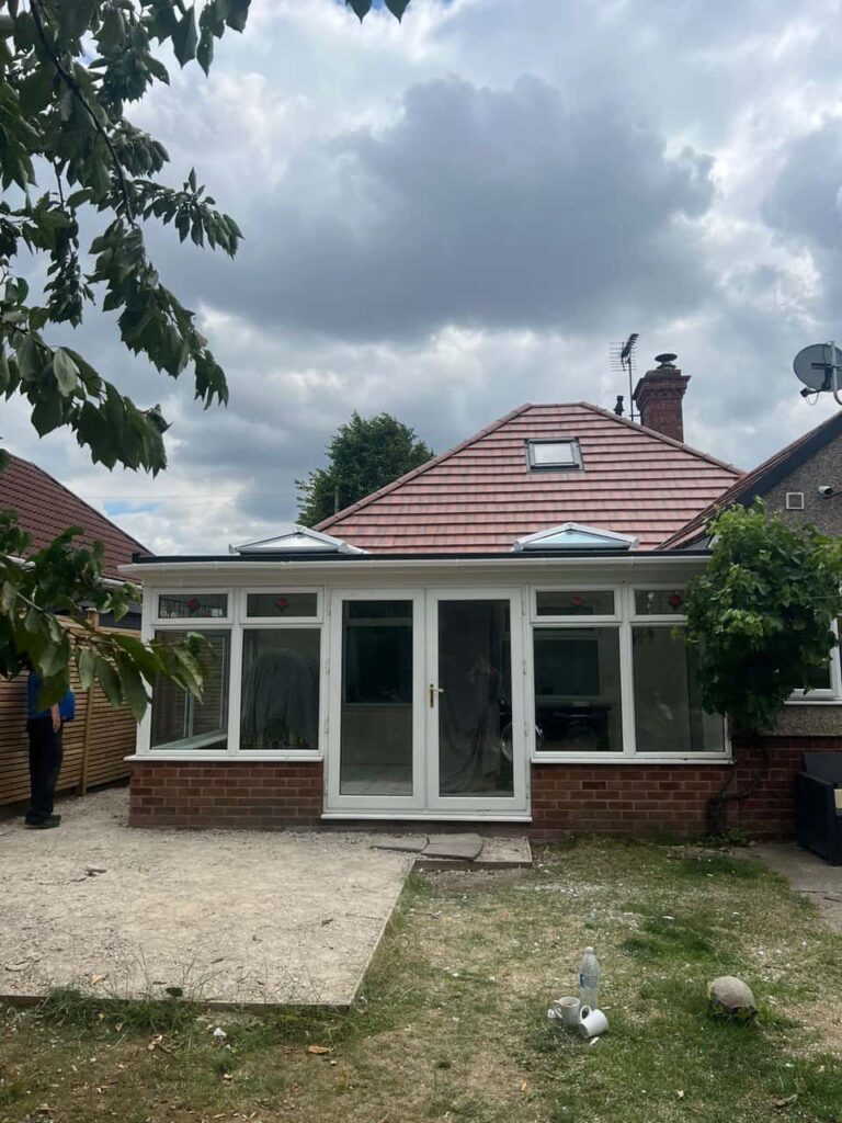 This is a photo of a hipped roof on a bungalow that has just had roof repairs carried out. Works carried out by MCM Roofing Repairs Blandford Forum